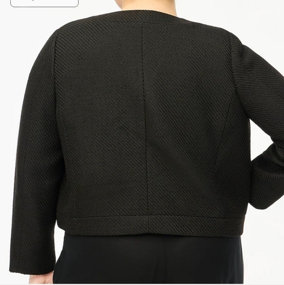 J. Crew Tweed Lady Jacket Sz 12 Black - Picture 4 of 9